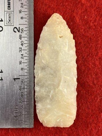 Nodena Indian Artifact Arrowhead: Please see picture for measurment. This artifact is from a Northern Illinois Collection. KEY WORDS: NATIVE AMERICAN INDIAN ARTIFACT ARTIFACTS ARROWHEAD ARROWHEADS MISSISSIPPIAN QUAPAW CADDO POTTERY CO