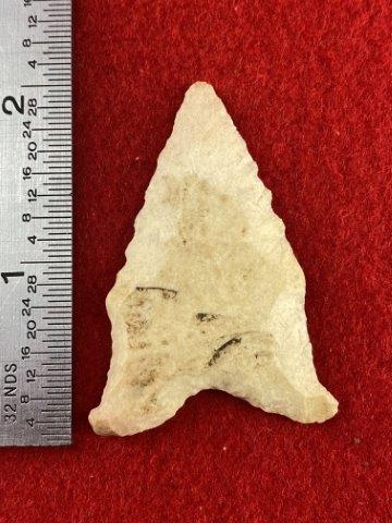 Dalton Indian Artifact Arrowhead: Please see picture for measurment. This artifact is from a Northern Illinois Collection. KEY WORDS: NATIVE AMERICAN INDIAN ARTIFACT ARTIFACTS ARROWHEAD ARROWHEADS MISSISSIPPIAN QUAPAW CADDO POTTERY CO