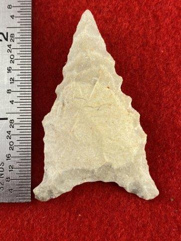 Dalton Indian Artifact Arrowhead: Please see picture for measurment. This artifact is from a Northern Illinois Collection. KEY WORDS: NATIVE AMERICAN INDIAN ARTIFACT ARTIFACTS ARROWHEAD ARROWHEADS MISSISSIPPIAN QUAPAW CADDO POTTERY CO