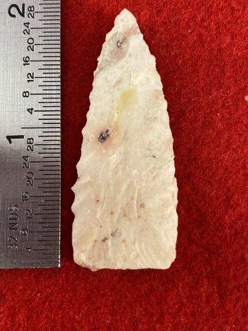 Nodena Indian Artifact Arrowhead: Please see picture for measurment. This artifact is from a Northern Illinois Collection. KEY WORDS: NATIVE AMERICAN INDIAN ARTIFACT ARTIFACTS ARROWHEAD ARROWHEADS MISSISSIPPIAN QUAPAW CADDO POTTERY CO