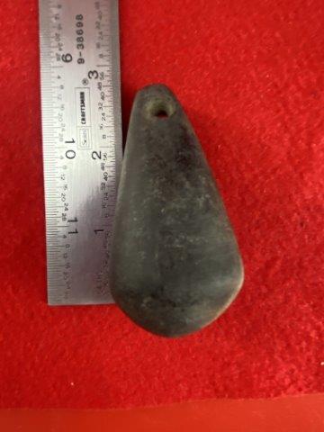 Drilled Plummet     Indian Artifact Arrowhead (1 of 4)