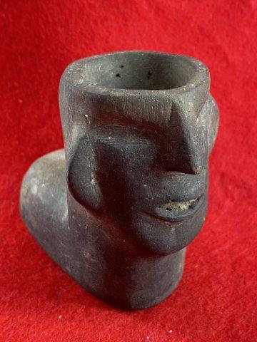 Face Effigy Pottery Pipe     Indian Artifact Arrowhead (1 of 7)