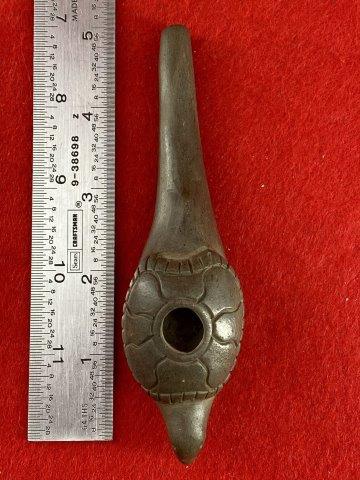 Turtle Effigy Pottery Pipe     Indian Artifact Arrowhead (1 of 8)