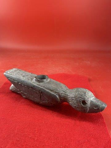 Duck Effigy Pipe     Indian Artifact Arrowhead (1 of 8)