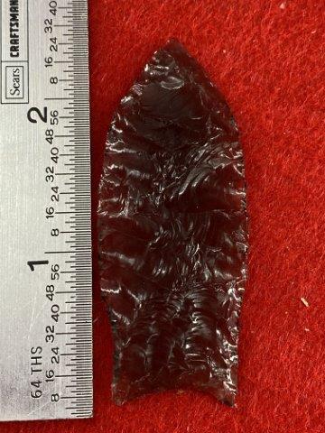 Obsidian Clovis     Indian Artifact Arrowhead (1 of 4)
