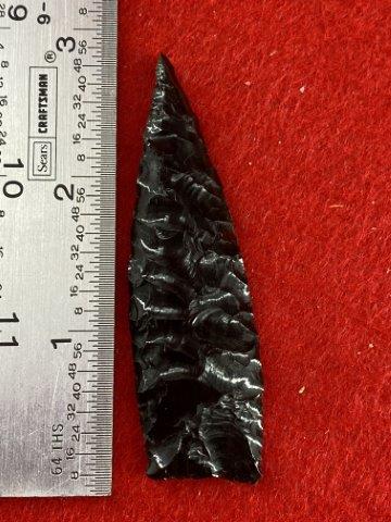 Paleo Obsidian Point      Indian Artifact Arrowhead (1 of 3)