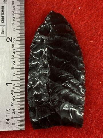 Paleo Obsidian Point      Indian Artifact Arrowhead (1 of 4)