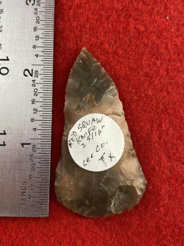 Red Square Knife     Indian Artifact Arrowhead (1 of 4)