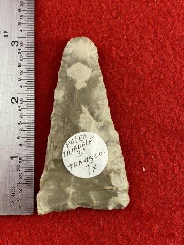Paleo Triangle     Indian Artifact Arrowhead (1 of 3)