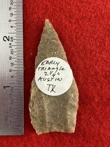 Early Triangle     Indian Artifact Arrowhead (1 of 4)
