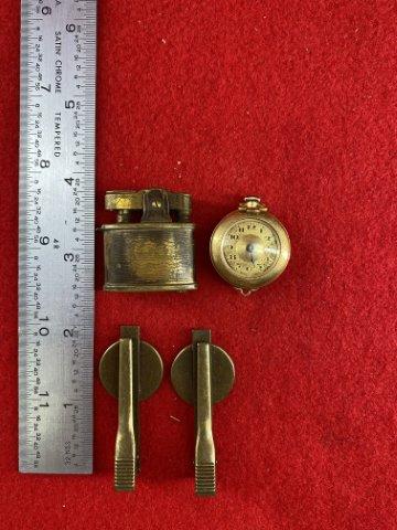 Indian Head Penny tie clip, watch, & Lighter: Please see picture for measurment. These artifacts are from multiple collections from around the United States. KEY WORDS: NATIVE AMERICAN INDIAN ARTIFACT ARTIFACTS ARROWHEAD ARROWHEADS MISSISSIPPIAN
