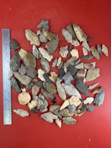 100 Arrow Points     Indian Artifact Arrowhead (1 of 1)