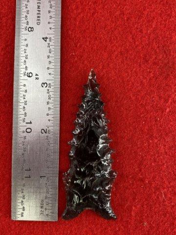 Obsidian Dalton Indian Artifact Arrowhead: Please see picture for measurment. These artifacts are from multiple collections from around the United States. KEY WORDS: NATIVE AMERICAN INDIAN ARTIFACT ARTIFACTS ARROWHEAD ARROWHEADS MISSISSIPPIAN