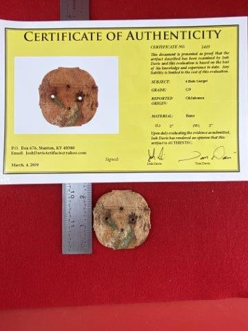 4 Hole Gorget     with COA (1 of 7)