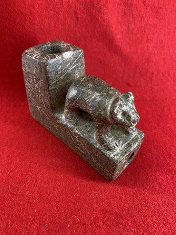 Bear Effigy Stone Pipe     Indian Artifact Arrowhead (1 of 7)