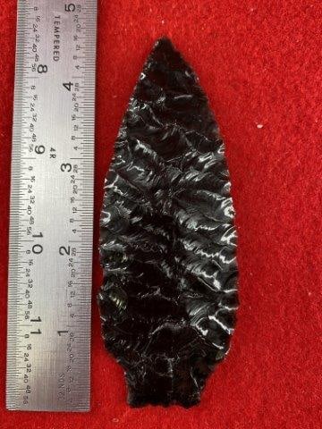 Obsidian Point Indian Artifact Arrowhead: Please see picture for measurement. These artifacts are from multiple collections from around the United States. KEY WORDS: NATIVE AMERICAN INDIAN ARTIFACT ARTIFACTS ARROWHEAD ARROWHEADS MISSISSIPPIAN