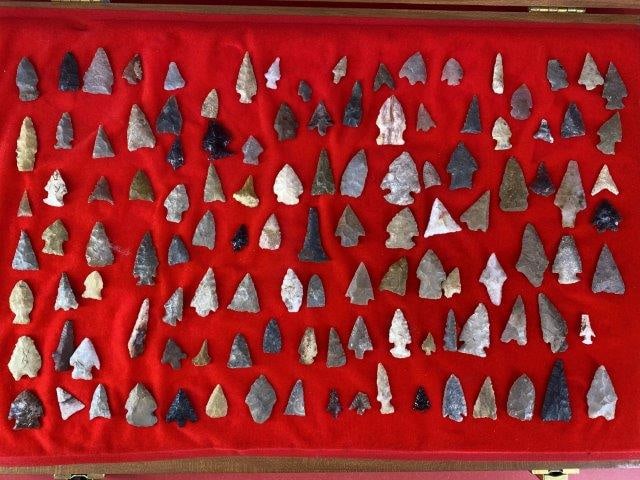 Very Nice Group of Arrow Points   frame NOT included (1 of 7)