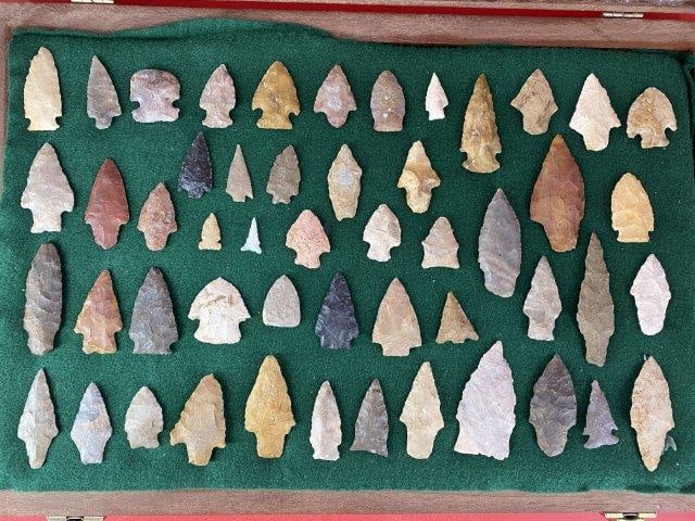 Very Nice Group of Arrow Points   frame NOT included (1 of 4)