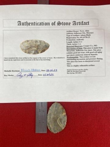 Adena Blade      with COA (1 of 1)