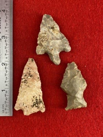 3 Ohio Arrow Points     Indian Artifact Arrowhead (1 of 1)
