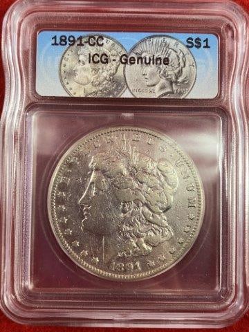 Carson City Morgan Dollar: Please see picture for Date & Condition. KEY WORDS: NATIVE AMERICAN INDIAN ARTIFACT ARTIFACTS ARROWHEAD ARROWHEADS MISSISSIPPIAN QUAPAW CADDO POTTERY COINS MORGAN DOLLAR PEACE DOLLAR SILVER COINS