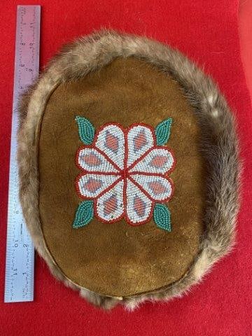 Beaded & Leather Hat      Indian Artifact Arrowhead (1 of 3)