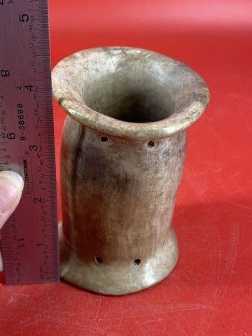 Pre Columbian Pottery Gorget Indian Pottery: Please see picture for measurement. It is solid. These artifacts are from multiple collections from around the United States. KEY WORDS: NATIVE AMERICAN INDIAN ARTIFACT ARTIFACTS ARROWHEAD ARROWHEADS