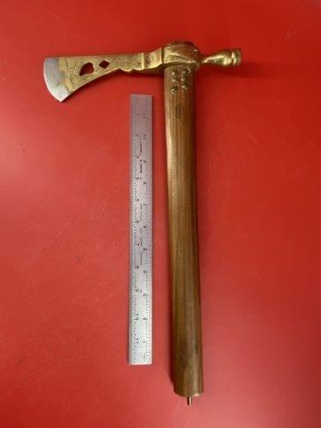 Brass Tomahawk Pipe      Indian Artifact Arrowhead (1 of 11)