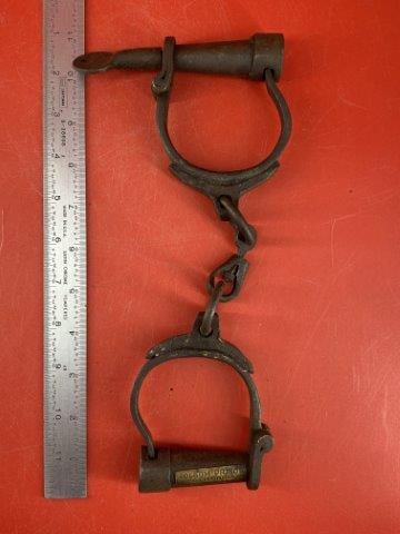 Folsom Prison Hand Cuffs      Indian Artifact Arrowhead (1 of 6)