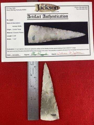 Archaic Knife        with COA (1 of 5)