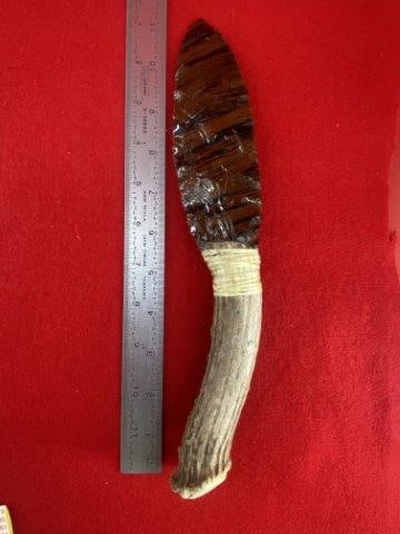 Halfted Obsidian Point            Indian Artifact Arrowhead (1 of 3)