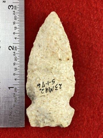 Very Nice Arrowhead from the James Evans Estate Collection: Please see picture for measurement. This arrowhead is from the James Evans Estate Collection of Vandalia, Missouri. KEY WORDS: NATIVE AMERICAN INDIAN ARTIFACT ARTIFACTS ARROWHEAD ARROWHEADS MISSISSIPP