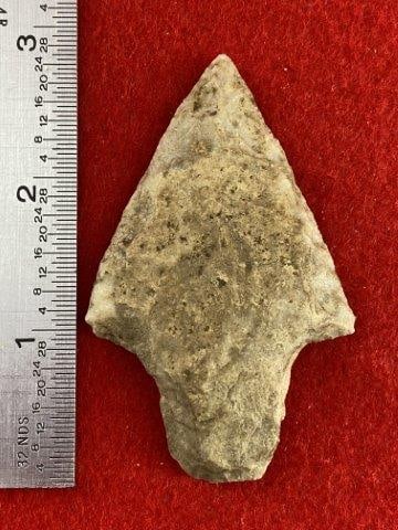 Very Nice Arrowhead from the James Evans Estate Collection: Please see picture for measurement. This arrowhead is from the James Evans Estate Collection of Vandalia, Missouri. KEY WORDS: NATIVE AMERICAN INDIAN ARTIFACT ARTIFACTS ARROWHEAD ARROWHEADS MISSISSIPP