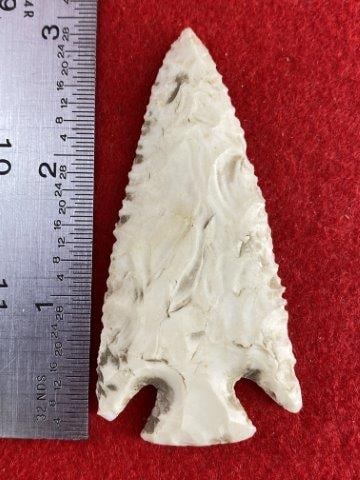 Very Nice Arrowhead from the James Evans Estate Collection: Please see picture for measurement. This arrowhead is from the James Evans Estate Collection of Vandalia, Missouri. KEY WORDS: NATIVE AMERICAN INDIAN ARTIFACT ARTIFACTS ARROWHEAD ARROWHEADS MISSISSIPP
