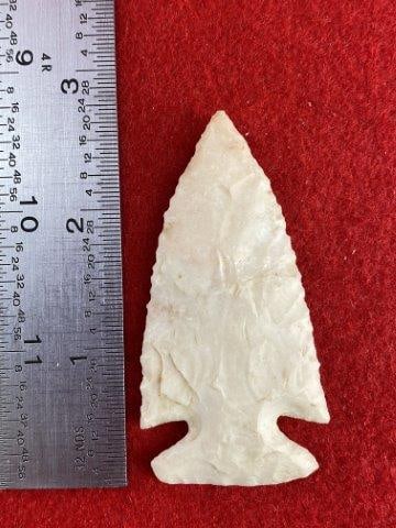 Very Nice Arrowhead from the James Evans Estate Collection: Please see picture for measurement. This arrowhead is from the James Evans Estate Collection of Vandalia, Missouri. KEY WORDS: NATIVE AMERICAN INDIAN ARTIFACT ARTIFACTS ARROWHEAD ARROWHEADS MISSISSIPP