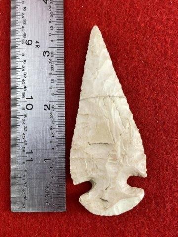 Very Nice Arrowhead from the James Evans Estate Collection: Please see picture for measurement. This arrowhead is from the James Evans Estate Collection of Vandalia, Missouri. KEY WORDS: NATIVE AMERICAN INDIAN ARTIFACT ARTIFACTS ARROWHEAD ARROWHEADS MISSISSIPP