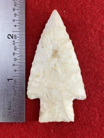 Very Nice Arrowhead from the James Evans Estate Collection: Please see picture for measurement. This arrowhead is from the James Evans Estate Collection of Vandalia, Missouri. KEY WORDS: NATIVE AMERICAN INDIAN ARTIFACT ARTIFACTS ARROWHEAD ARROWHEADS MISSISSIPP