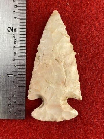 Very Nice Arrowhead from the James Evans Estate Collection: Please see picture for measurement. This arrowhead is from the James Evans Estate Collection of Vandalia, Missouri. KEY WORDS: NATIVE AMERICAN INDIAN ARTIFACT ARTIFACTS ARROWHEAD ARROWHEADS MISSISSIPP
