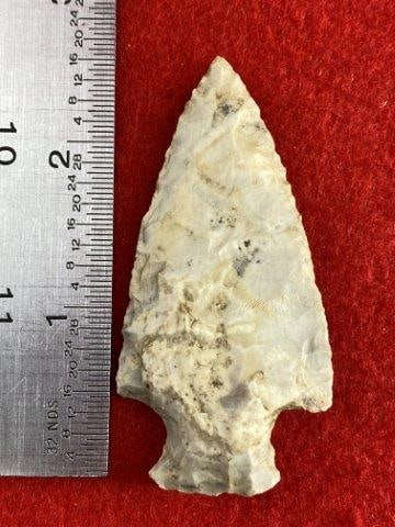 Very Nice Arrowhead from the James Evans Estate Collection: Please see picture for measurement. This arrowhead is from the James Evans Estate Collection of Vandalia, Missouri. KEY WORDS: NATIVE AMERICAN INDIAN ARTIFACT ARTIFACTS ARROWHEAD ARROWHEADS MISSISSIPP