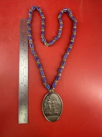 1793 George Washington Medallion trade necklace              Indian Artifact Arrowhead (1 of 5)