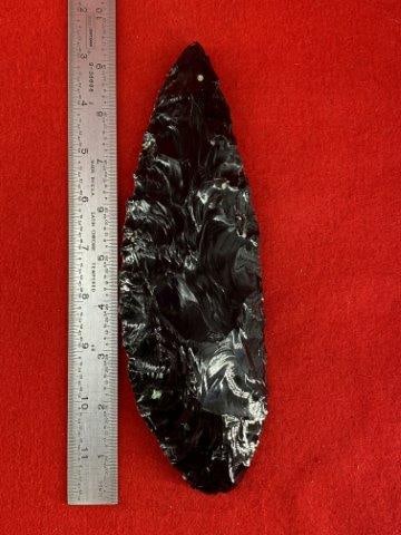 Obsidian Blade Indian Artifact Arrowhead: Please see picture for measurement. These artifacts are from multiple collections from around the United States. KEY WORDS: NATIVE AMERICAN INDIAN ARTIFACT ARTIFACTS ARROWHEAD ARROWHEADS MISSISSIPPIAN