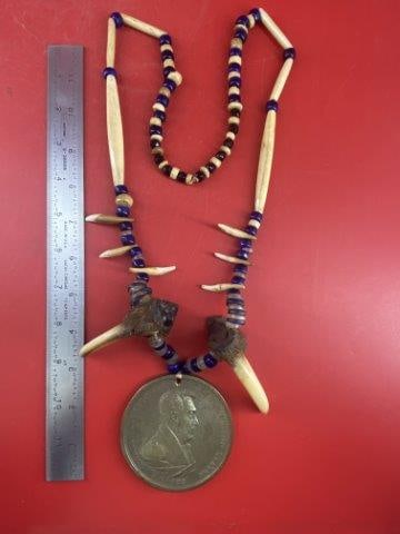 1829 Jackson Trade Necklace            Indian Artifact Arrowhead (1 of 8)