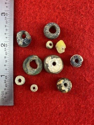 Trade Beads Indian Artifact Arrowhead: Please see picture for measurement. These artifacts are from multiple collections from around the United States. KEY WORDS: NATIVE AMERICAN INDIAN ARTIFACT ARTIFACTS ARROWHEAD ARROWHEADS MISSISSIPPIAN
