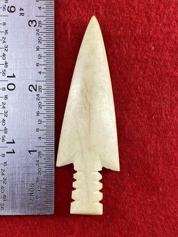 Bone Spear Point Indian Artifact Arrowhead: Please see picture for measurement. These artifacts are from multiple collections from around the United States. KEY WORDS: NATIVE AMERICAN INDIAN ARTIFACT ARTIFACTS ARROWHEAD ARROWHEADS MISSISSIPPIAN