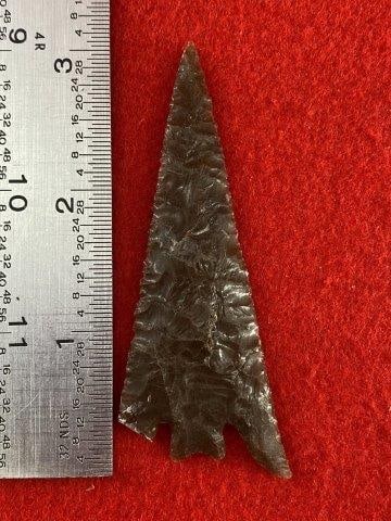Obsidian Point Indian Artifact Arrowhead: Please see picture for measurement. These artifacts are from multiple collections from around the United States. KEY WORDS: NATIVE AMERICAN INDIAN ARTIFACT ARTIFACTS ARROWHEAD ARROWHEADS MISSISSIPPIAN