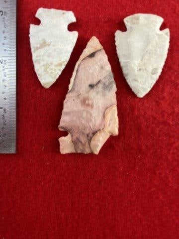3 Very Nice Arrow Points           Indian Artifact Arrowhead (1 of 1)