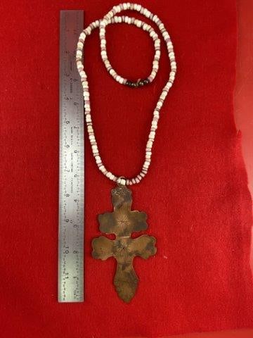 Hudson Bay Pendant with trade bead necklace           Indian Artifact Arrowhead (1 of 5)