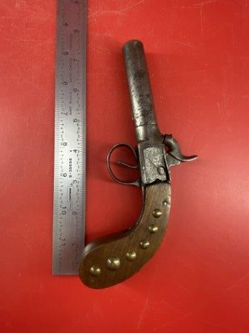 Antique Tacked Gun Indian Artifact Arrowhead: Please see picture for measurement. These artifacts are from multiple collections from around the United States. KEY WORDS: NATIVE AMERICAN INDIAN ARTIFACT ARTIFACTS ARROWHEAD ARROWHEADS MISSISSIPPIAN