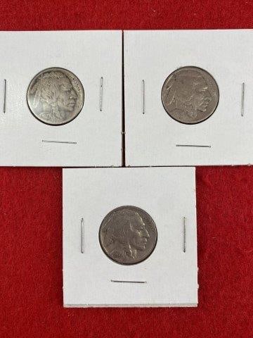 3 Buffalo Nickles         Indian Artifact Arrowhead (1 of 2)