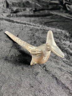 Bird Effigy Pottery Pipe Indian Artifact Arrowhead: Please see picture for measurement. These artifacts are from multiple collections from around the United States. KEY WORDS: NATIVE AMERICAN INDIAN ARTIFACT ARTIFACTS ARROWHEAD ARROWHEADS